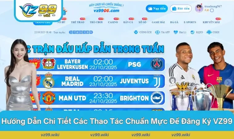 Cùng phân tích chi tiết các thao tác đăng ký VZ99