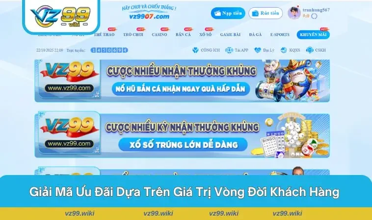 Giải trị tăng trưởng của tài khoản nhờ ưu đãi nạp lần đầu